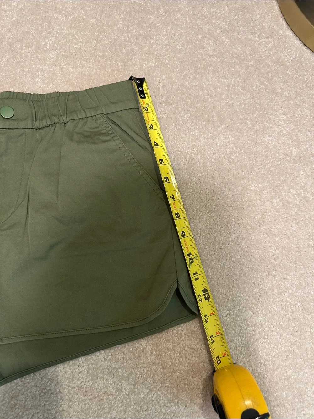 J. Crew Olive Athletic Shorts with Elastic Waist